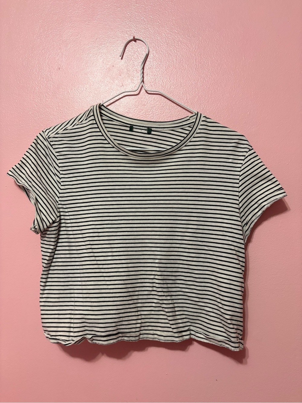 Aerie Striped Black and White Crop Tee - Unbranded Women’s Top